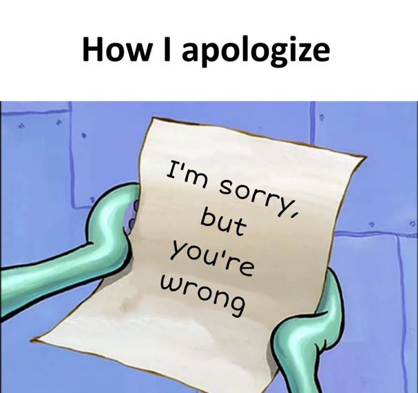 How I apologize