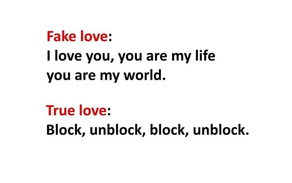 Fake love vs True love