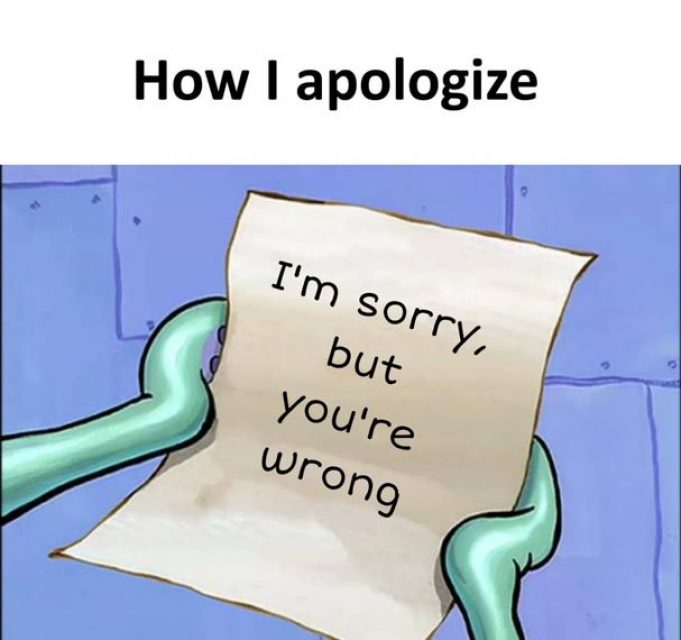 How I apologize